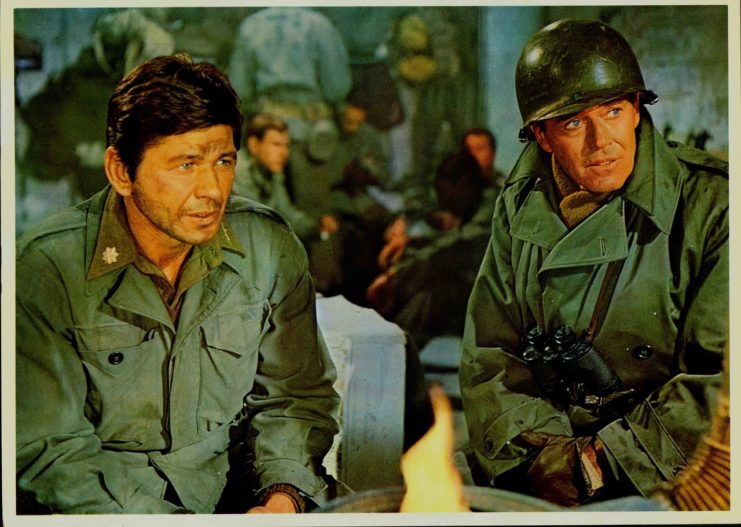Charles Bronson and Henry Fonda as Maj. Wolenski and Lt. Col. Kiley in 'Battle of the Bulge'