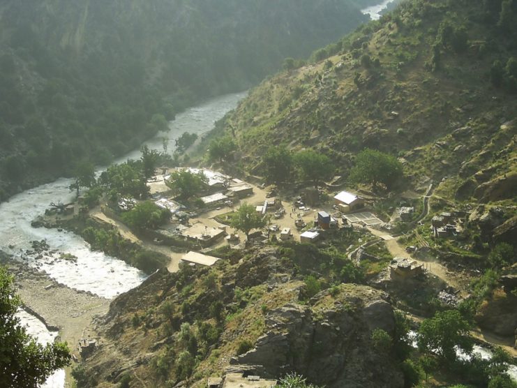 Aerial view of Combat Outpost Keating