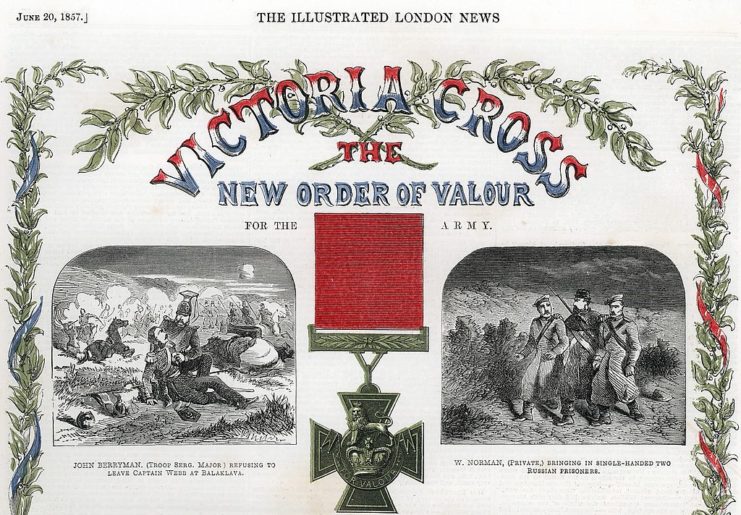 Newspaper clipping announcing the creation of the Victoria Cross