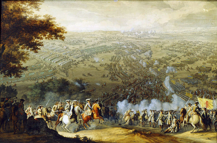 Painting depicting the Battle of Poltava