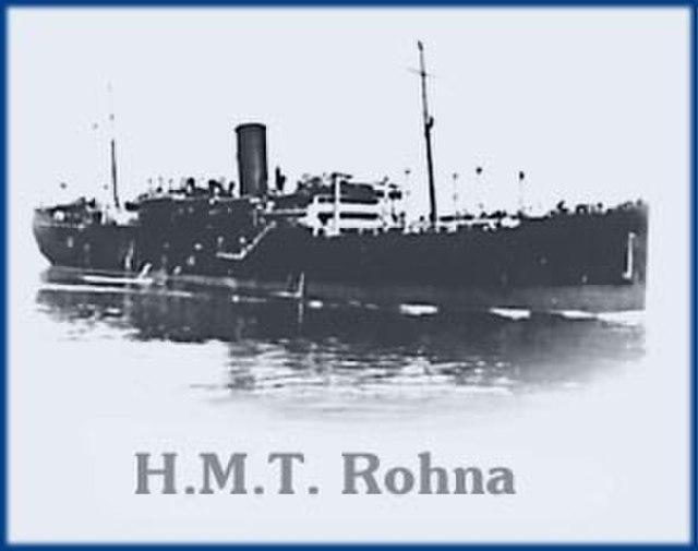 HMT Rohna at sea