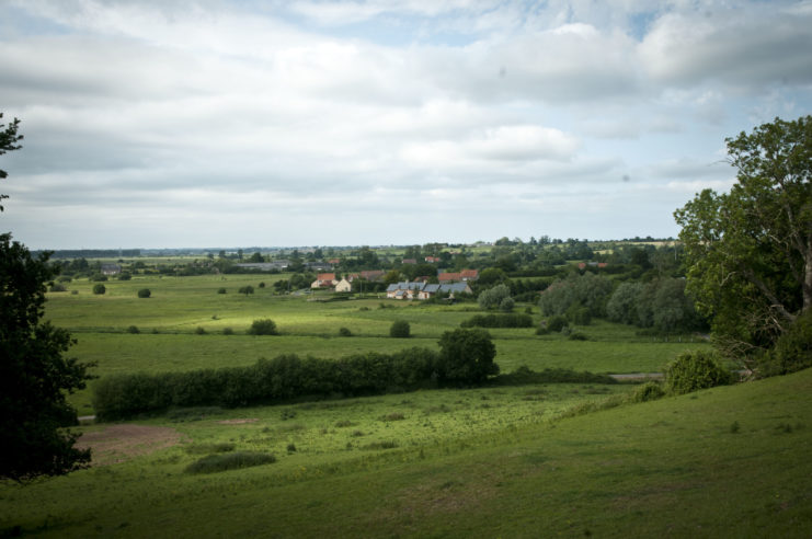 View of the fields on the outskirts of Graignes