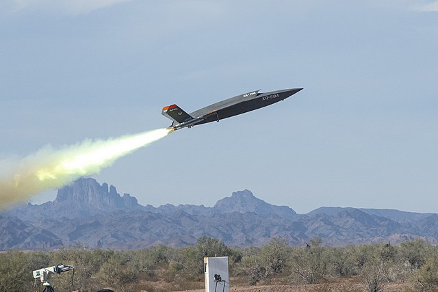 Kratos XQ-58A Valkyrie taking off