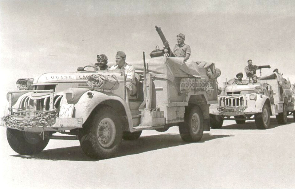 Convoy of Long Range Desert Group (LRDG) vehicles