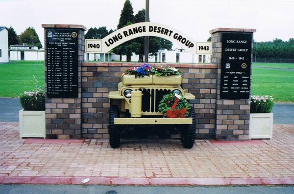 Long Range Desert Group (LRDG) memorial at Papakura Military Camp, New Zealand