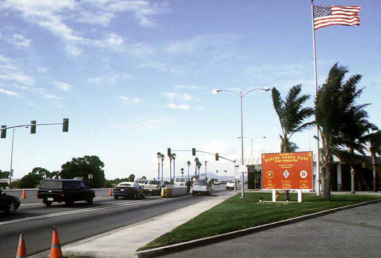 Entrance to Marine Corps Base Camp Pendleton, California