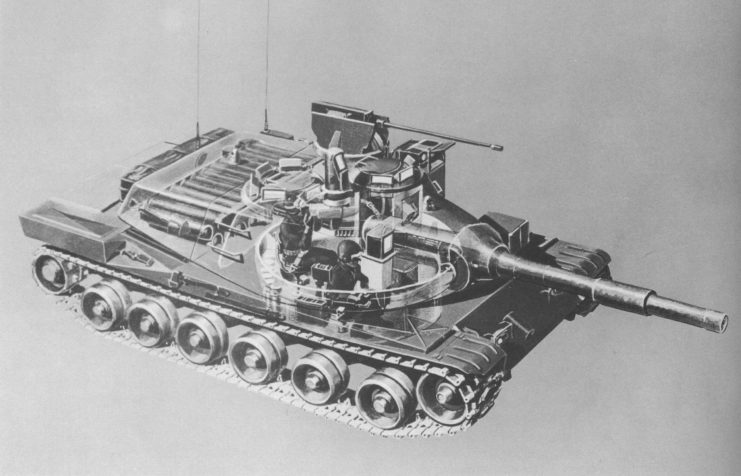 Sketch of the interior of the MBT-70