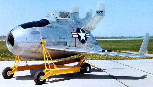 McDonnell XF-85 Goblin parked on the runway