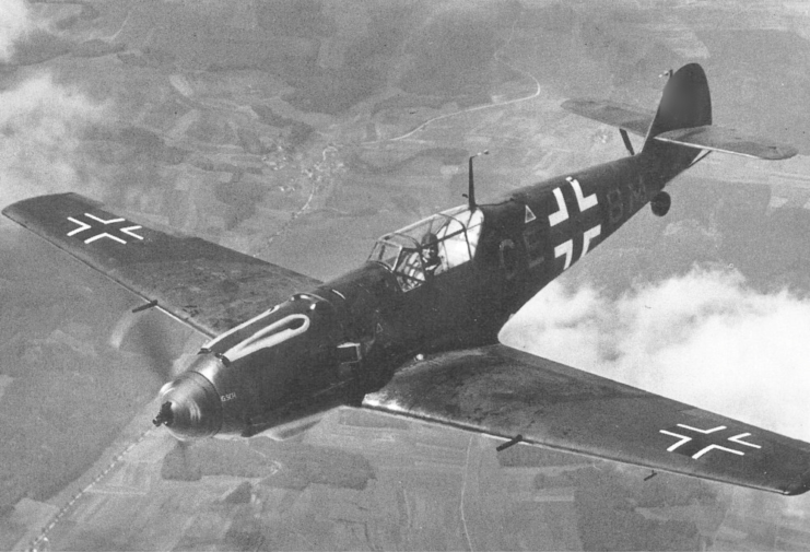 Messerschmitt Bf 109E-3 in flight
