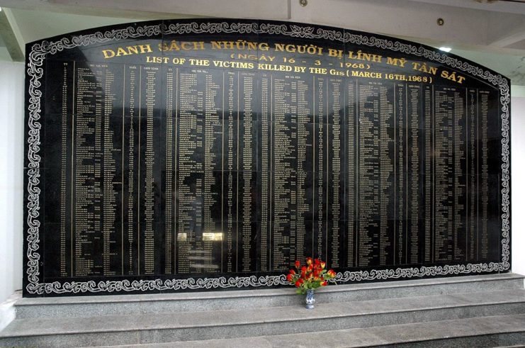 Memorial dedicated to those who were killed during the Mỹ Lai Massacre