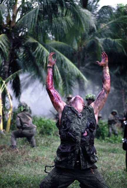 Willem Dafoe as Sgt. Elias in 'Platoon'