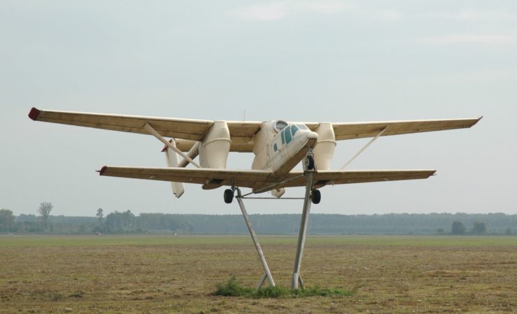 PZL M-15 Belphegor on display outside