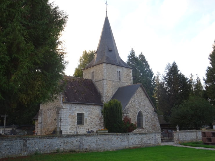 Exterior of a church at sunrise