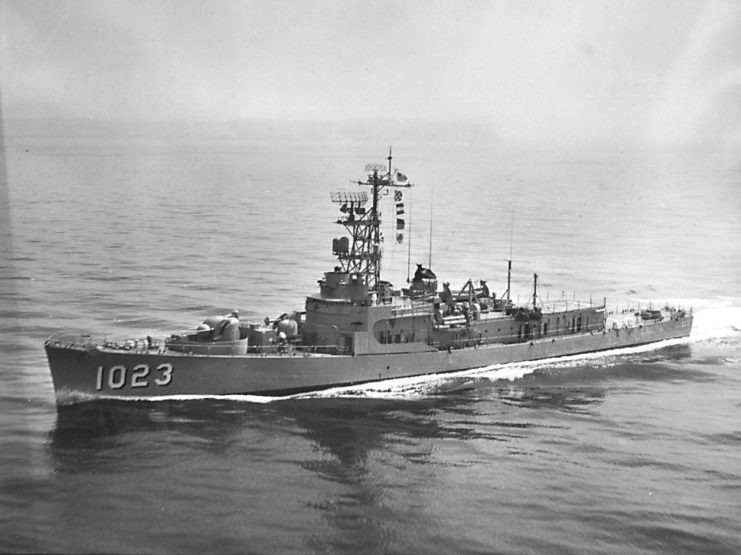USS Evans (DE-1023) at sea