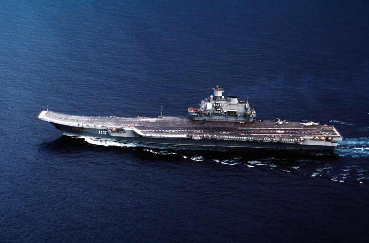 Admiral Kuznetsov at sea