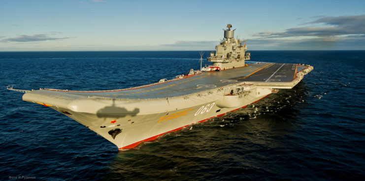 Admiral Kuznetsov at sea
