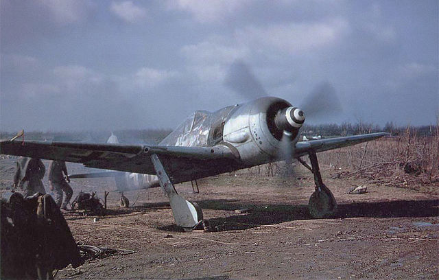 Captured Focke-Wulf Fw 190A-8 on a runway