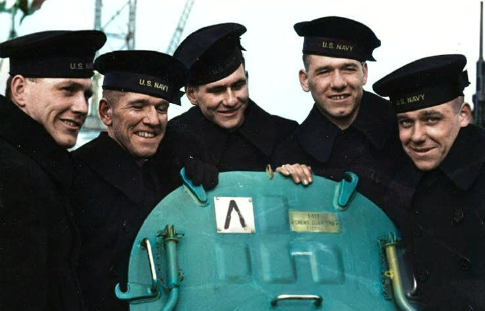 The five Sullivan brothers aboard the USS Juneau (CL-52)