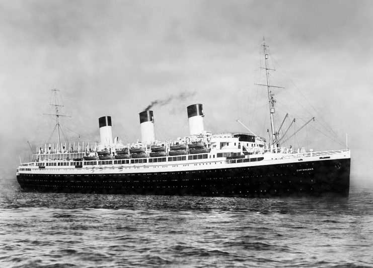 SS Cap Arcona at sea