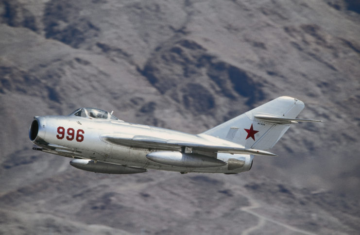 Mikoyan-Gurevich MiG-15 in flight