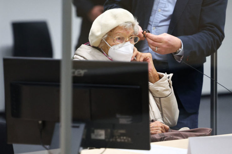 Irmgard Furchner sitting in court