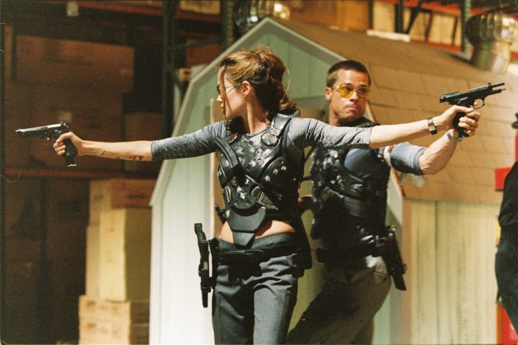 Angelina Jolie and Brad Pitt as Jane and John Smith in 'Mr. & Mrs. Smith'