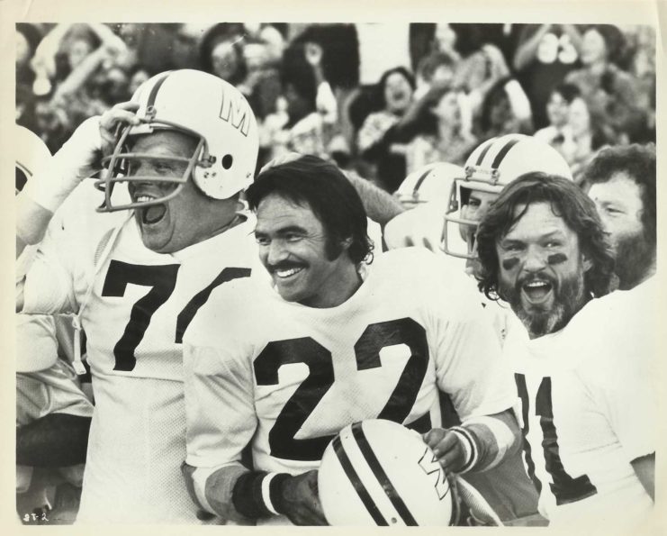 Burt Reynolds, Kris Kristofferson and Brian Dennehy as Billy Puckett, Marvin "Shake" Tiller and T.J. Lambert in 'Semi-Tough'