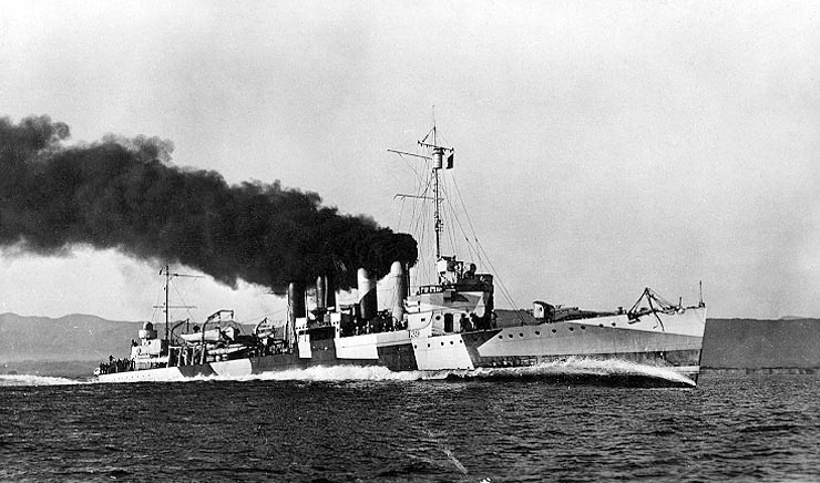 USS Ward (DD-139) at sea