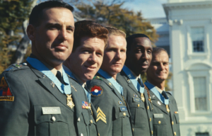 Gary Wetzel, Sammy L. Davis, Dwight H. Johnson, Angelo Liteky and James Allen Taylor standing together