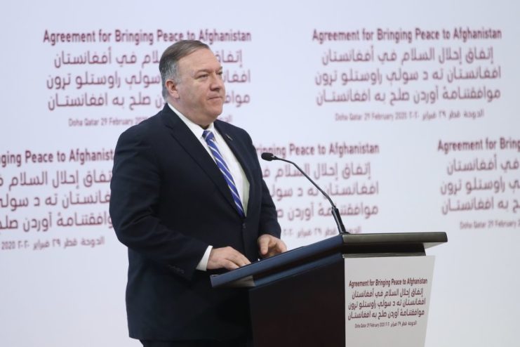 Mike Pompeo standing at a podium