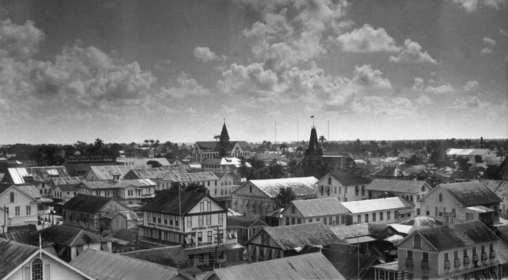 Aerial view of Georgetown, Guyana