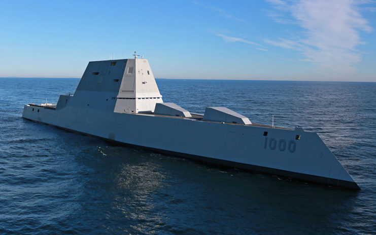 USS Zumwalt (DDG-1000) at sea