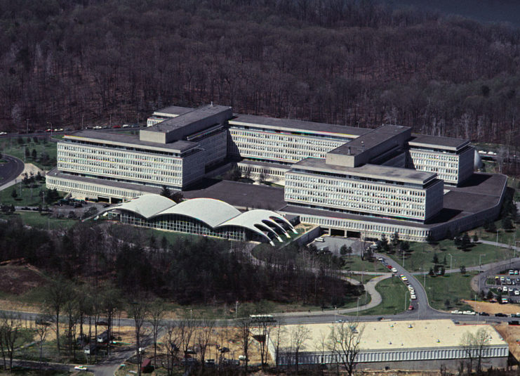 Aerial view of the George Bush Center for Intelligence