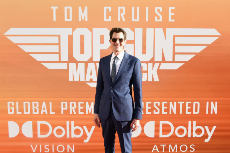 Joseph Kosinski posing on the red carpet at the Global Premiere for 'Top Gun: Maverick'