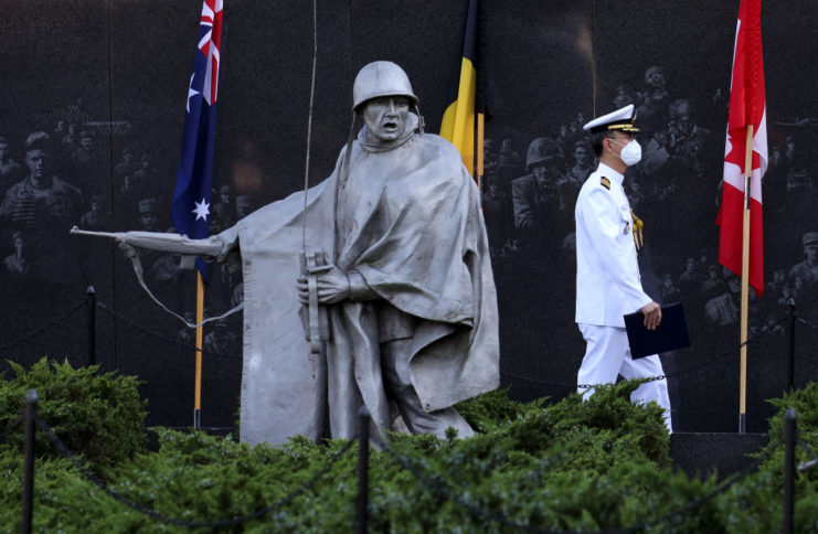 Statue at the Korean War Veterans Memorial