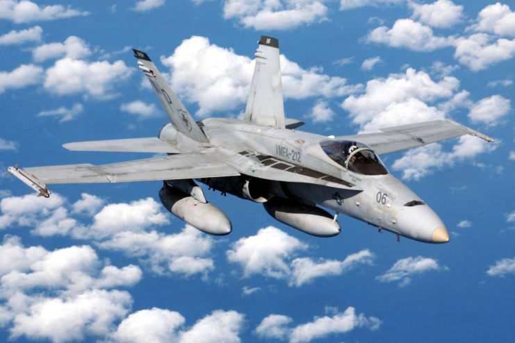 McDonnell Douglas F-18 Hornet in flight