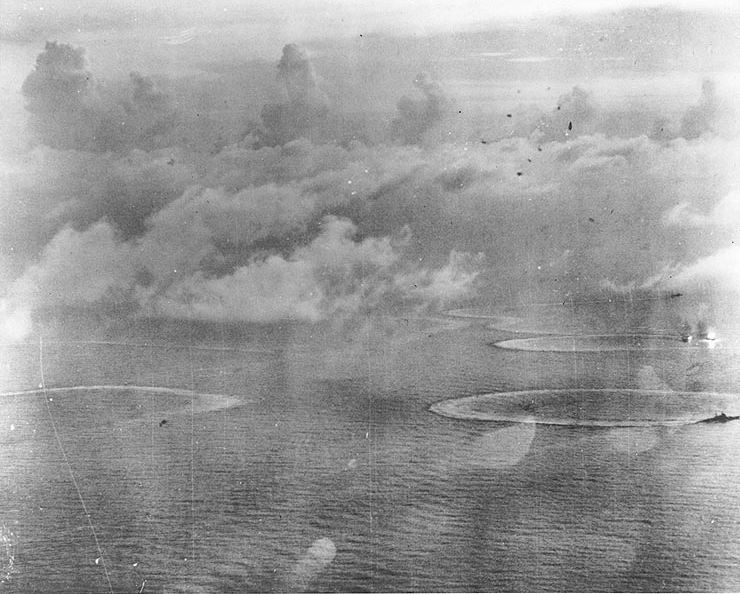Japanese Third Carrier Division under attack by US Navy aircraft