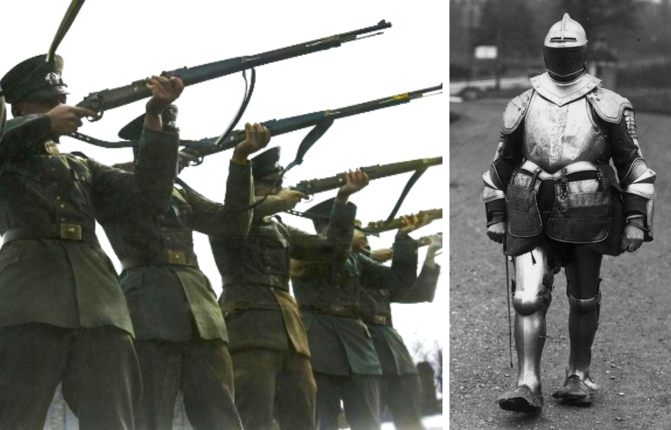 Photo Credit: 1. FPG / Hulton Archive / Getty Images (Colorized by Palette.fm) 2. Reg Speller / Fox Photos / Getty Images