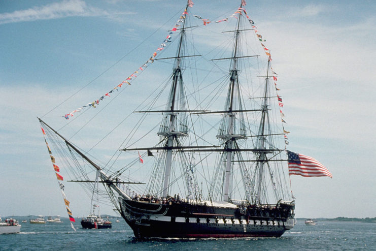 USS Constitution at sea