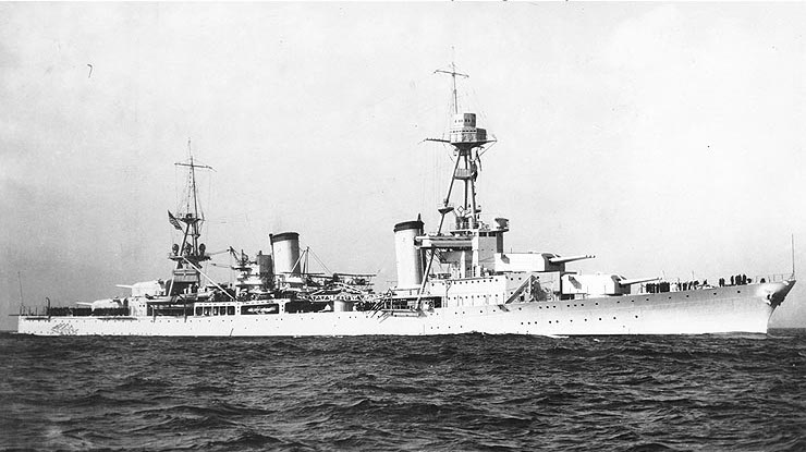 USS Salt Lake City (CA-25) at sea