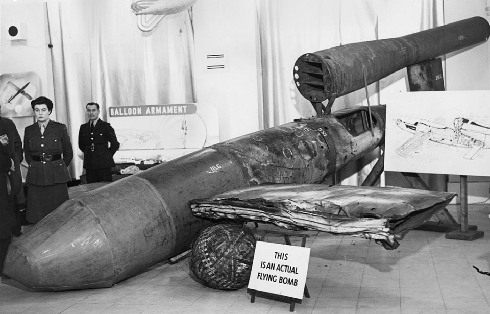 V-1 "buzz bomb" on display