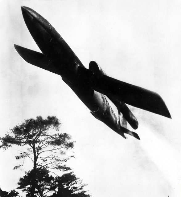 V-1 "buzz bomb" in flight