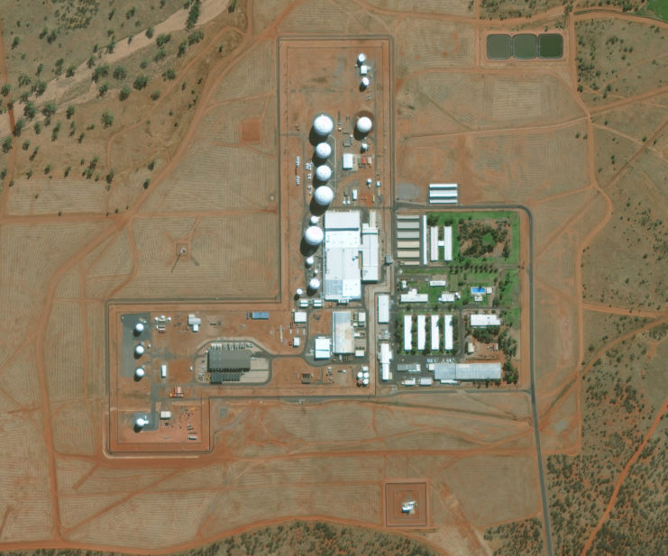 Aerial view of Pine Gap