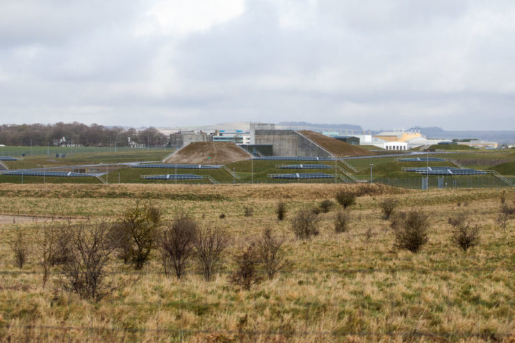 High-security fencing around the perimeter of Porton Down