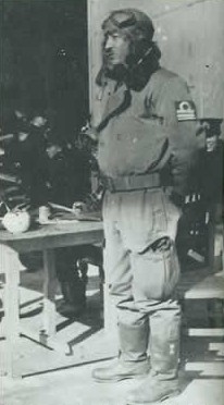 Mitsuo Fuchida standing in his pilot's uniform