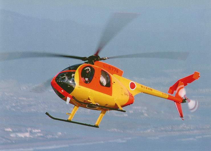Kawasaki OH-6D in flight
