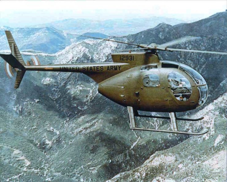Hughes OH-6 Cayuse in flight