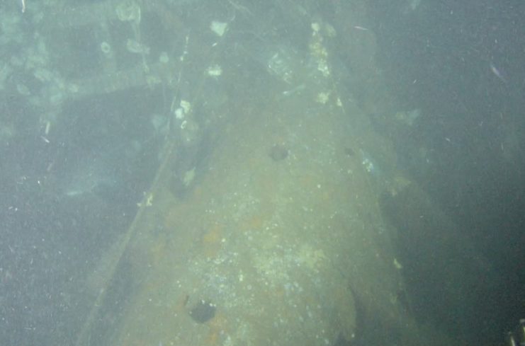 Wreck of the USS Albacore (SS-218) on the seafloor