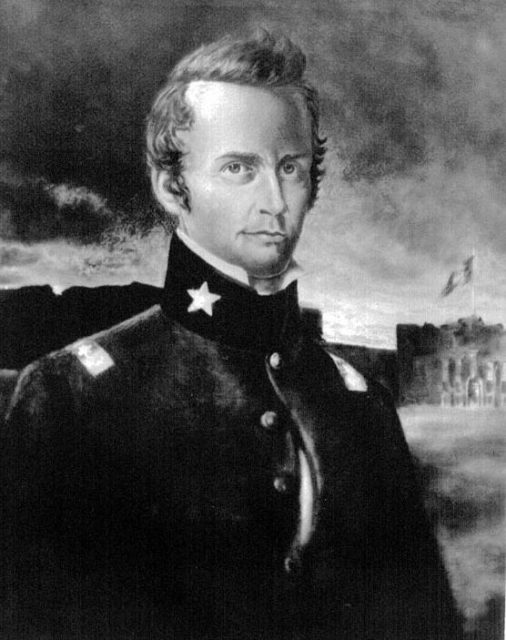 Military portrait of William Travis