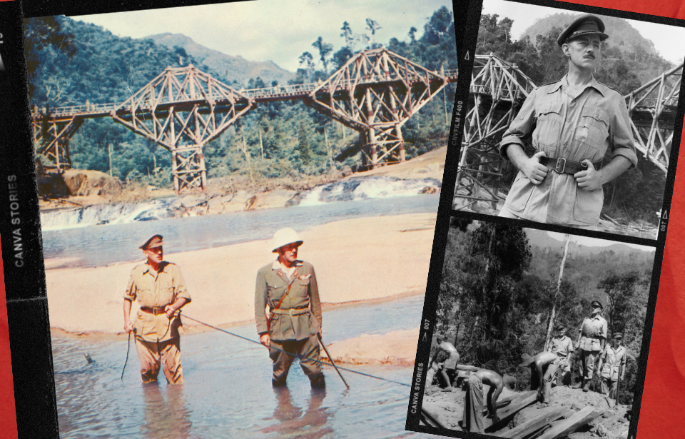 Alec Guinness and Sessue Hayakawa as Lt. Col. Nicholson and Col. Saito in 'The Bridge on the River Kwai' + Alec Guinness as Lt. Col. Nicholson in 'The Bridge on the River Kwai' + Still from 'The Bridge on the River Kwai'
